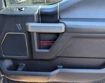2015-20 Ford F150 (+Raptor) Custom Door Handle Decorative Inserts | 3M Adhesive | Choose from Various Designs | Raptor Logo | Claws/Scratch