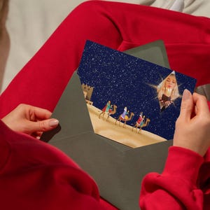 Biglietto di auguri tradizionale personalizzato dei Re Magi / Biglietto di auguri di Natale per amici e familiari / Biglietto di auguri di Buon Natale / Biglietto di auguri