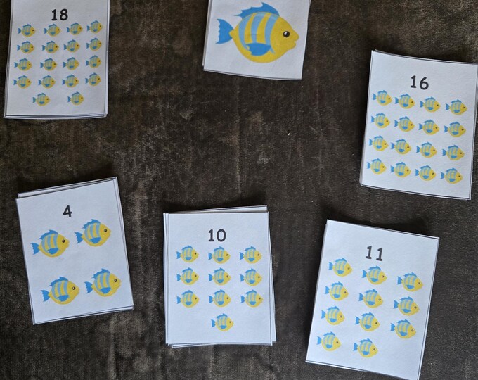 Preschool Fish Counting Cards