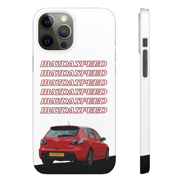 IPhone Case - Mazda 3 mps Mazda Speed BK (2007-2009) 1st Generation Inspired Japanese - Novelty, Car Merchandise Mazda