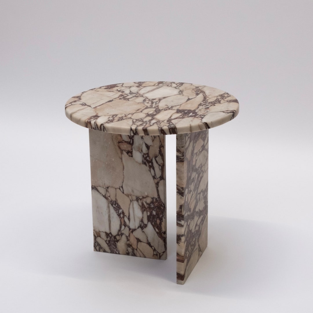 Marble Side Table Calacatta Viola - Etsy
