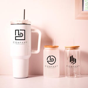 Business Gift Cup, Custom Business Design Drinkware, Glass Cup with Lid and Straw, Insulated Water Tumbler, Promotion Gift, Custom Tumbler