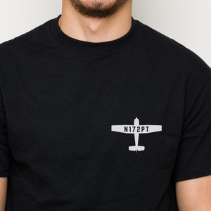 Personalized Airplane Tail Number T-Shirt Aircraft Registration Tee Aviation Shirt Pilot Gift Custom Plane Number Cessna Pilot Gift for Dad