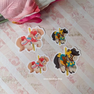 Carousel Horse Stickers - Waterproof Stickers for Water Bottles, Journals, and Gifts for Girls