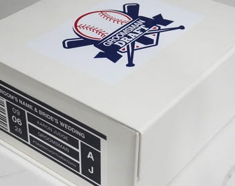 Personalized Groomsmen Proposal Box – Draft Style Wedding Party Gift - Baseball Edition MLB