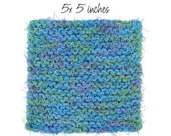 Blue Dish Scrubbie Pad, Square Kitchen Dish Scrub Pad