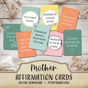 Printable Affirmation Cards for Mom Affirmation motherhood affirmations encouragement for moms motherhood affirmation cards gift for new mom