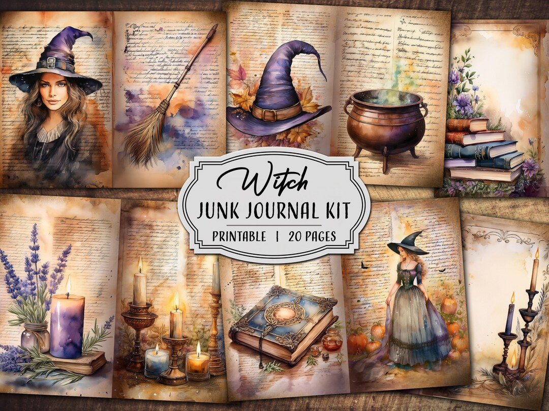 Witch Junk Journal Kit Junk Journals Scrapbook Paper Scrapbooking ...