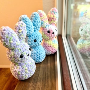 Handmade Crochet Bunny Peeps: Color Variations Available