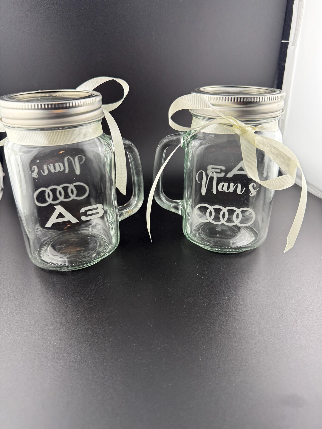 Personalized Laser Engraved Mason Jar Mug - Custom 16 Oz Glass - Etsy