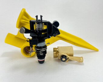 Rain Bird Impact Sprinkler with Pro-Spike, Brass Shutoff & PVC Extension