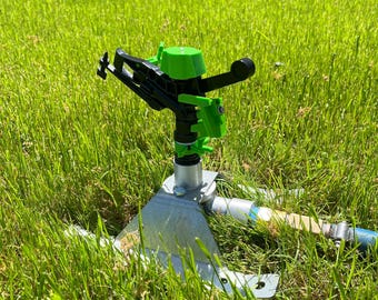 Heavy Duty Impact Sprinkler: Long Throw, Steel Sled Base