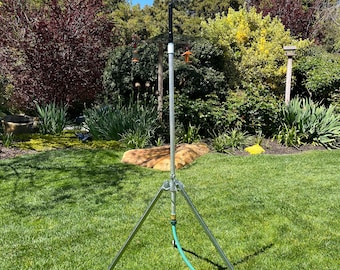 60' Floppy Sprinkler on Adjustable Steel Tripod – Garden Irrigation
