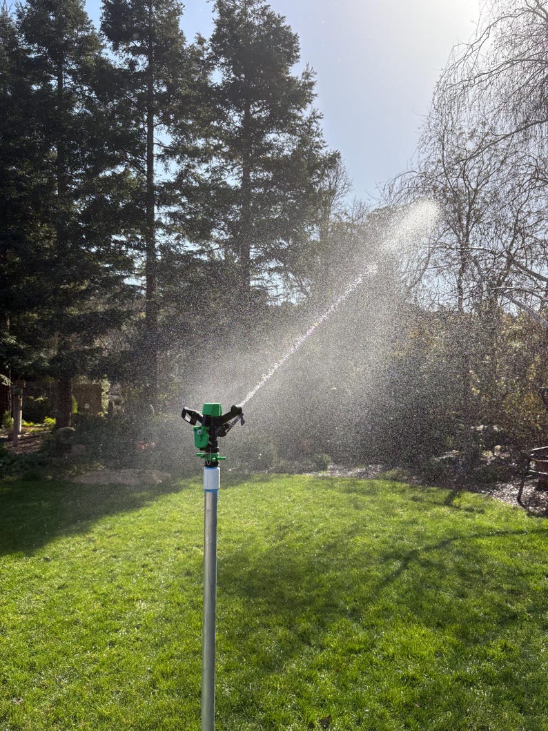 Heavy Duty Tripod Sprinkler: 100' Coverage, Adjustable Height - Etsy