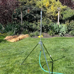 Heavy duty commercial grade tripod sprinkler stand & 1/2&quot; VYRSA 80 made in Spain brass impact free Wobbler!