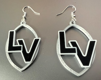Las Vegas Raiders fan football earrings