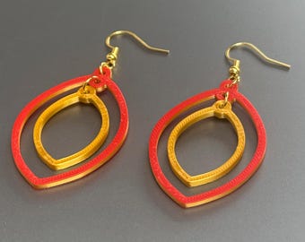 Red and Gold spirit earrings