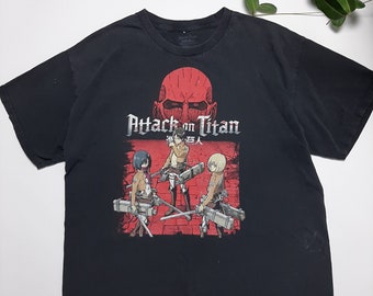 Used Attack on Titan Anime T-Shirt, Size XL