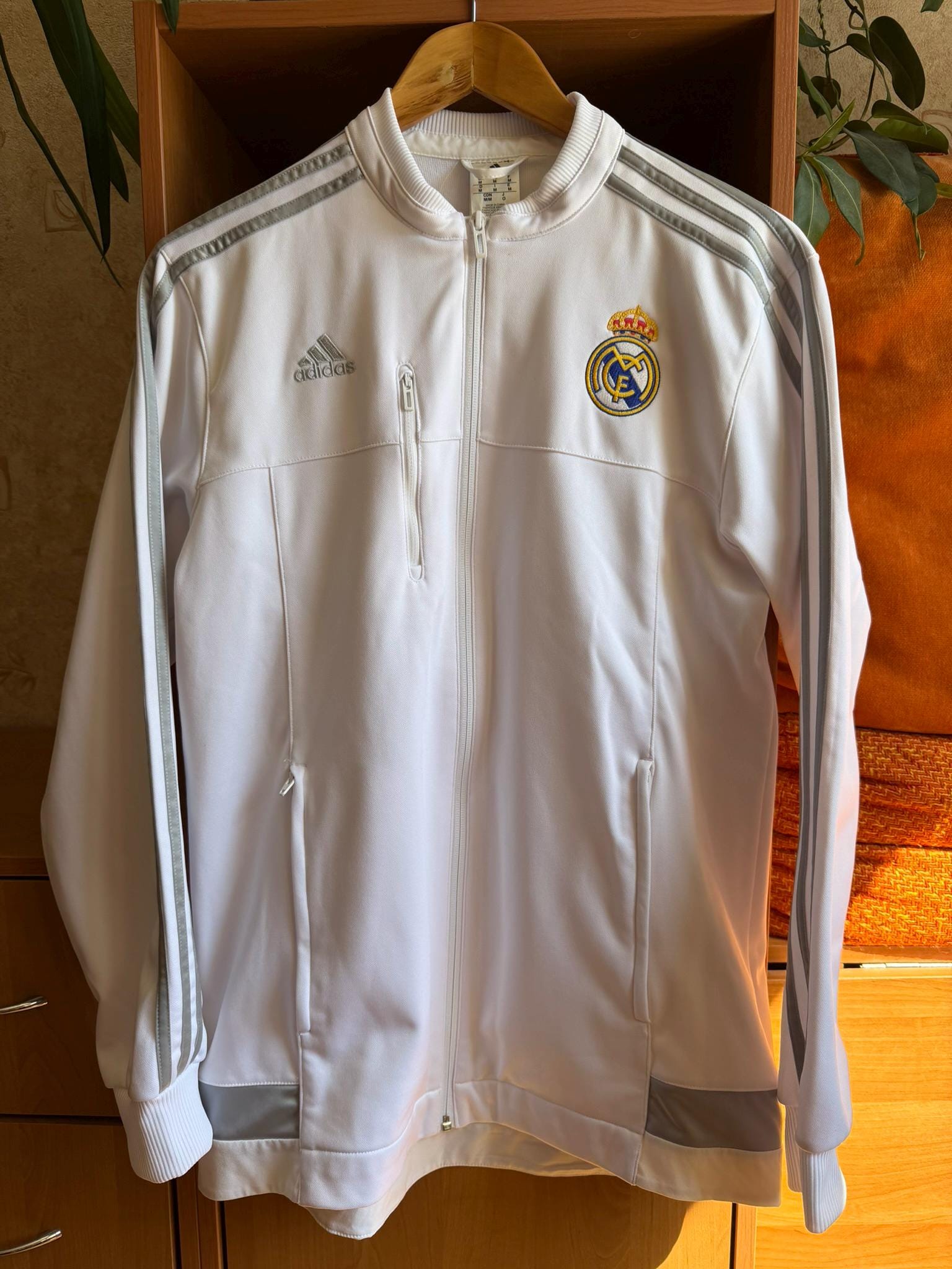 Buy Adidas Real Madrid 15/16 Football White Full Zip Jacket Size M