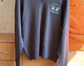 La Martina Men's Brown Wool V-Neck Soft Sweater Size XXL