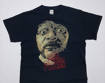 Черная футболка с рисунком «Криминальное чтиво» Jules Winnfield Bad Mother F*ker, размер M