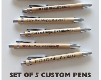 Personalized Admin Gift Coworker Gift Custom Name Wood Pen Data Entry Administrative Aide Secretary Office Gift Administrative Assistant