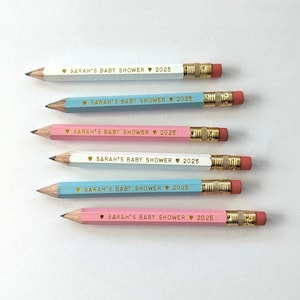Baby Shower Personalized Pencils Custom Pencils Baby Shower Games Custom Pencils Baby Shower Favors Baby Pencils Custom Baby Shower Favors