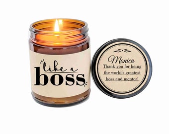 Boss Gift Appreciation Gift Thank You Gift Boss Lady Candle Gift Like a Boss Thanks Gift Thank You Candle Thank You Present Gift for Boss