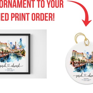 Las Vegas Wedding Gift Las Vegas Skyline Married in Vegas Engaged in ...
