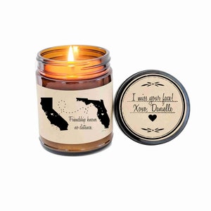 Best Friend Long Distance Gifts Long Distance Friendship Gift Best Friend Gift Long Distance Gift for Friend Scented Candle Friendship Quote