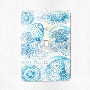 Jellyfish Switch Plate Cover Beach Light Switch Cover Nautical Wall Plate Nautical Decor Beach House Decor Beach Nautical Room Decor