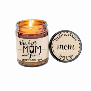 Mom Gifts from Daughter Mothers Day Gift for Mom The Best Mom Gift for Mother Birthday Gift Mothers Day Card Candle Gift for Her Soy Candle