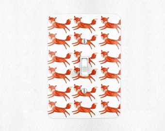 Woodland Fox Boho Nursery Light Switch Cover Light Switch Plate Boho Fox Decor Wall Plate Boho Nursery Home Decor Fox Light Boho Fox