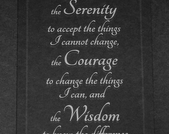 Bevel mit Gravur - Serenity Poem