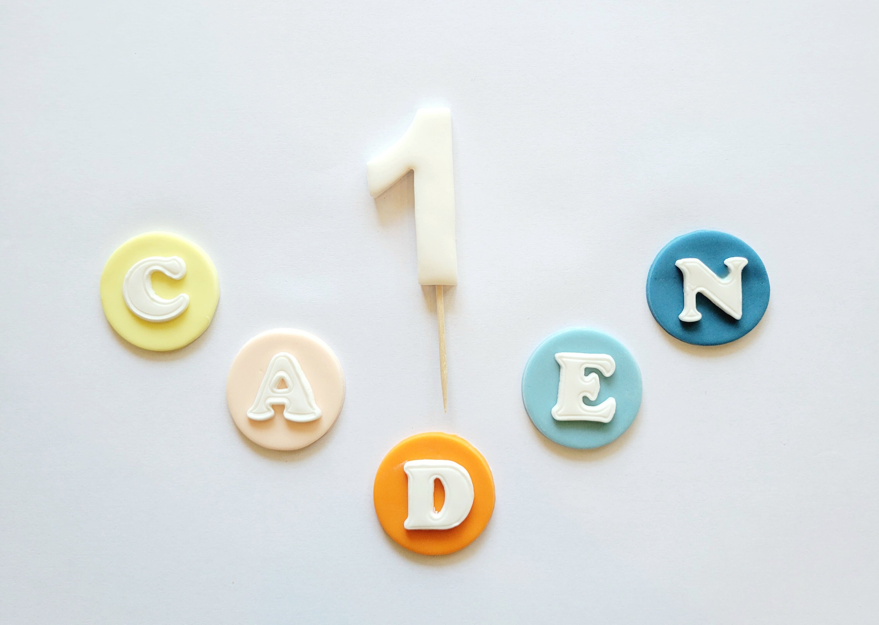 Custom Fondant Topper (Rainbow/Name/Number)