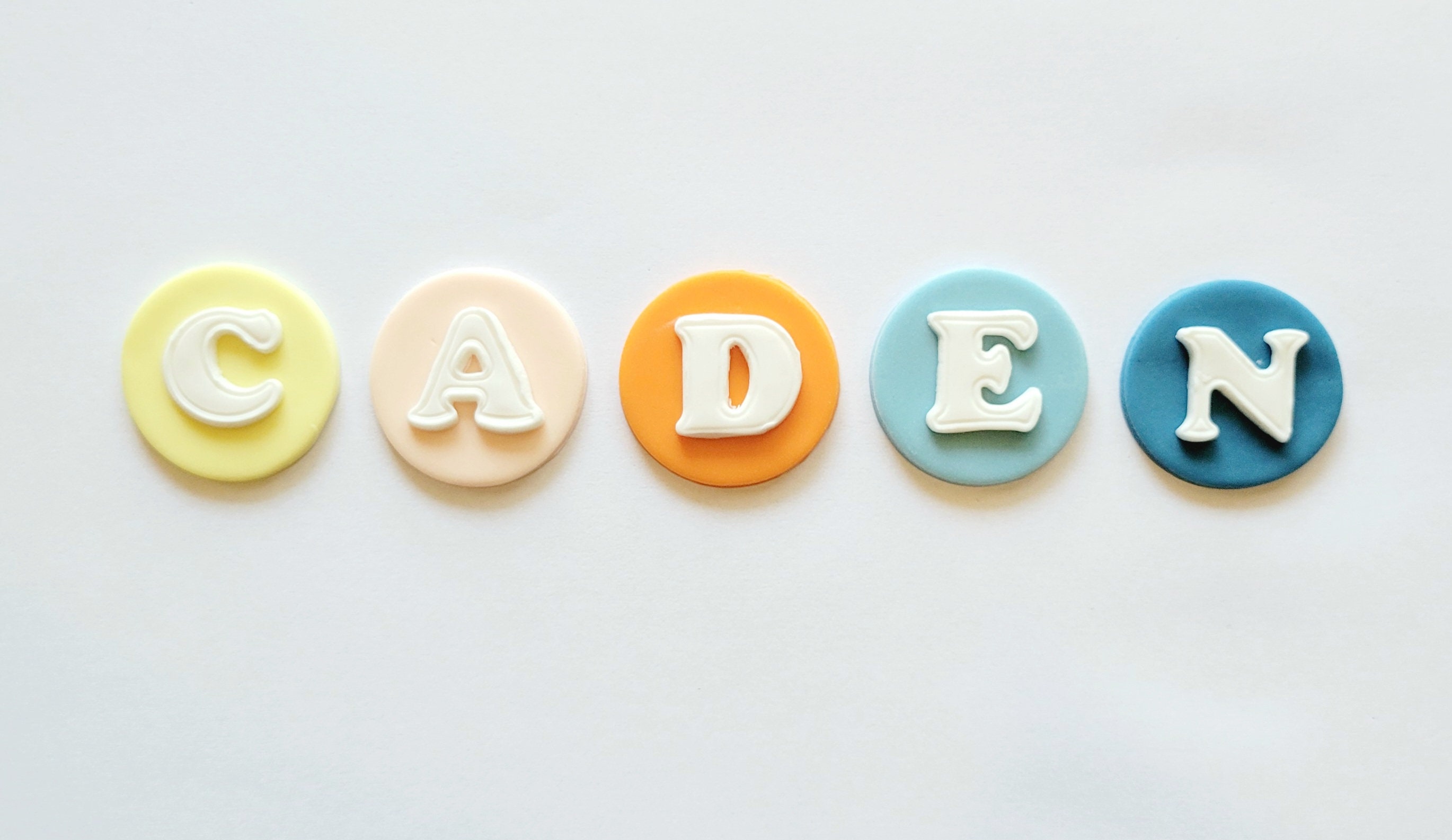 Custom Fondant Topper (Rainbow/Name/Number)