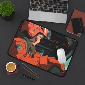 Anime Girl Mech Pilot Desk Mat - Etsy
