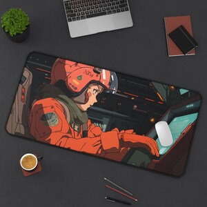 Anime Girl Mech Pilot Desk Mat - Etsy