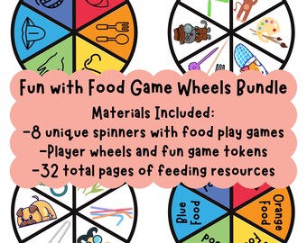 Food Game Wheels Bundle: Fun Mealtime Activity for Picky Eaters (Digital Download)