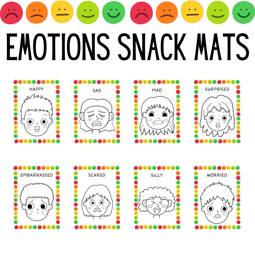 Emotions Snack Mats: Food Play Placemats for Picky Eaters (printable ...
