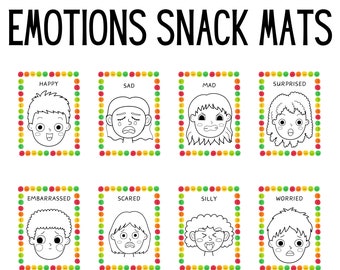 Emotions Snack Mats: Food Play Placemats for Picky Eaters (Printable)