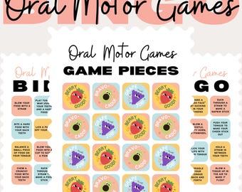 Oral Motor Bingo Games: Feeding Therapy for Picky Eaters (Digital Download)