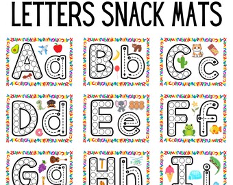 Alphabet Snack Mats: Fun Food Play Placemats (Digital Download)