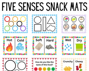 Five Senses Snack Mats: Fun Mealtime Placemats (Printable)