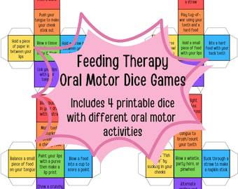 Oral Motor Dice Games for Feeding Therapy (Digital Download)