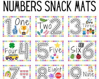 Numbers Snack Mats: Fun Food Play Placemats (Digital Download)
