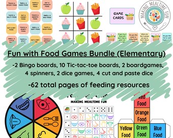 Fun with Food Games Bundle: Fun Feeding Therapy Activities for Picky Eaters (Digital Download)