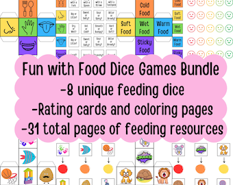Food Dice Games Bundle: Fun Feeding Therapy Activities for Picky Eaters (Digital Download)