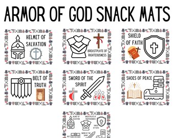 Armor of God Snack Mats: Christian Mealtime Placemats (Printable)