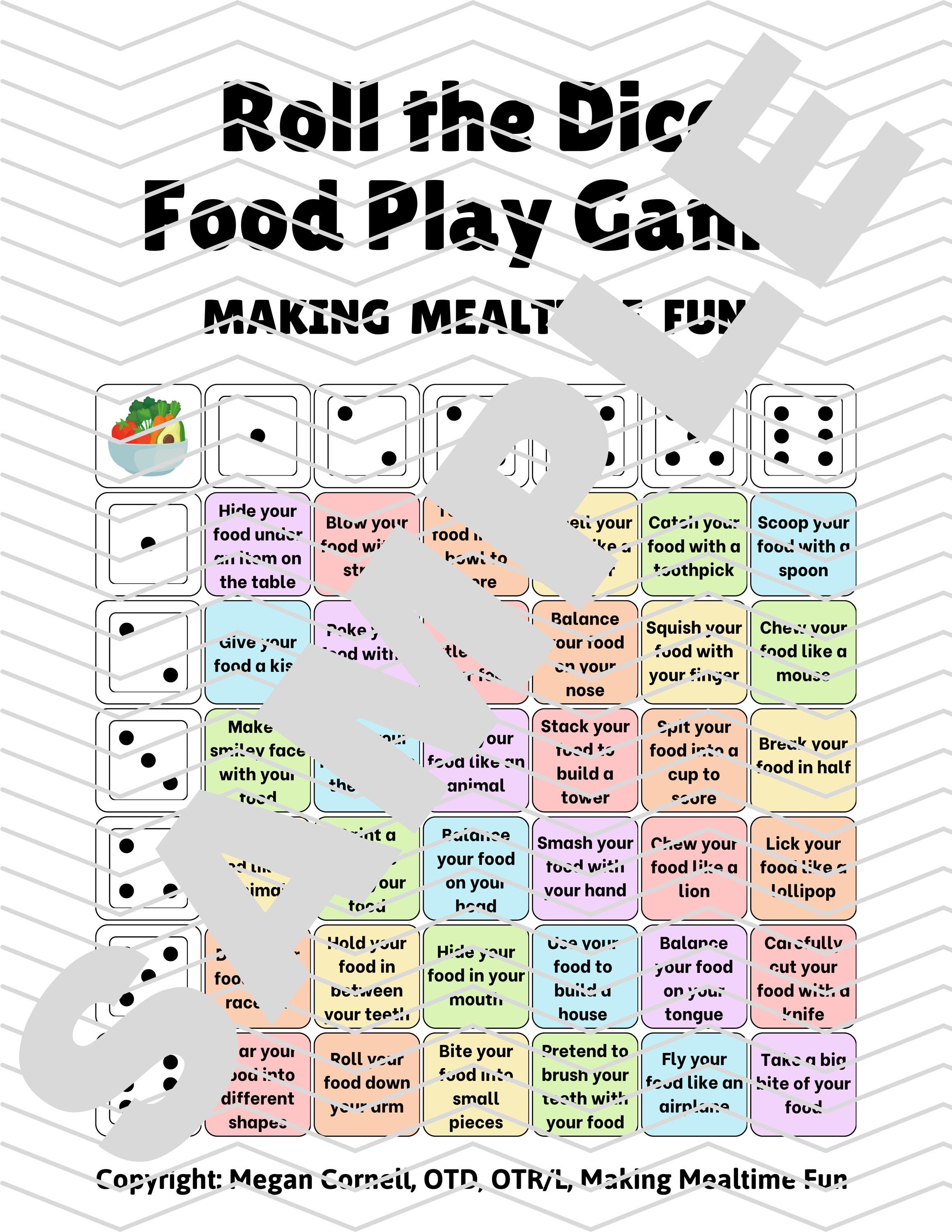 Roll the Dice Food Play Games: Making Mealtime Fun for Picky Eaters ...